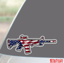 Ar-15 Assault Rifle Gun American Flag Sticker Car Rear Window Bumper Decal Ar15 Ar-15 Assault Rifle Gun American Flag Sticker Car Rear Window Bumper Decal Ar15