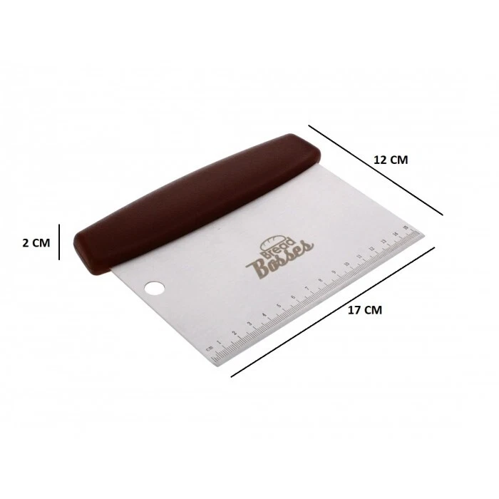 Food Grade Dough Scraper & Cutter – Steel Blade with TPR Handle for Baking - Image 4 of 4