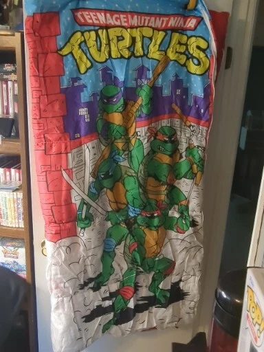 Saco de dormir y saco de dormir Teenage Mutant Ninja Turtles 1988 vintage, sin cremallera TMNT Foto 3 de 4
