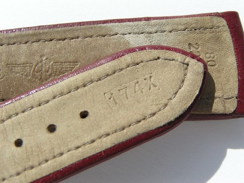 Breitling 22mm Band 174X 22/18 Calf 80/120 red brown Strap correa NOS 115-22 - Picture 4 of 7