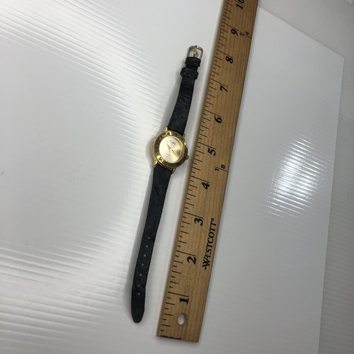 X11 TIME Orologio Donna Oro Nero Pelle Retrò Giappone Quarzo Non Testato - Foto 3 di 8