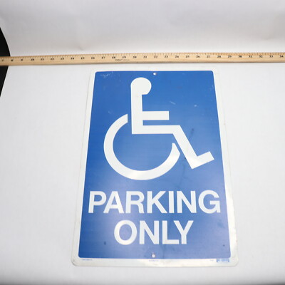 Lynch Signs Co Accessible Parking Only Sign Printed Plastic 12'' x 18'' - Scuffed