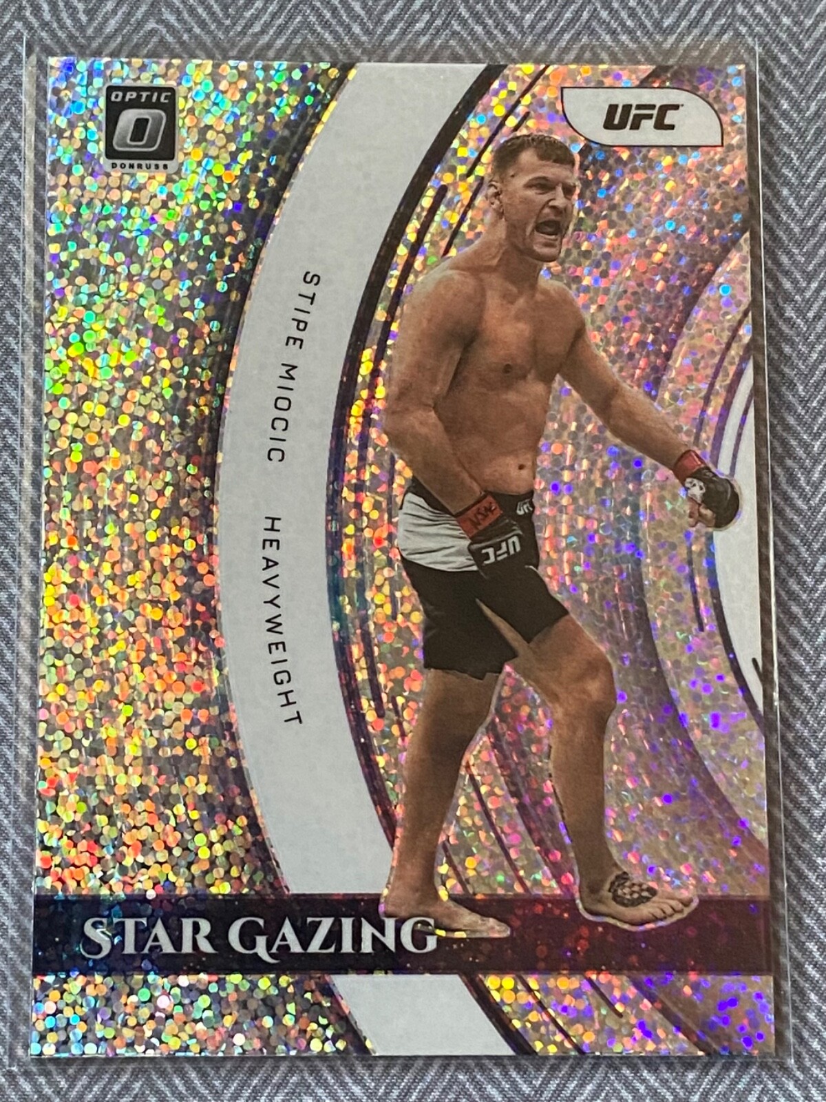 2022 Optic UFC Stipe Miocic WHITE SPARKLE STARGAZING No 12