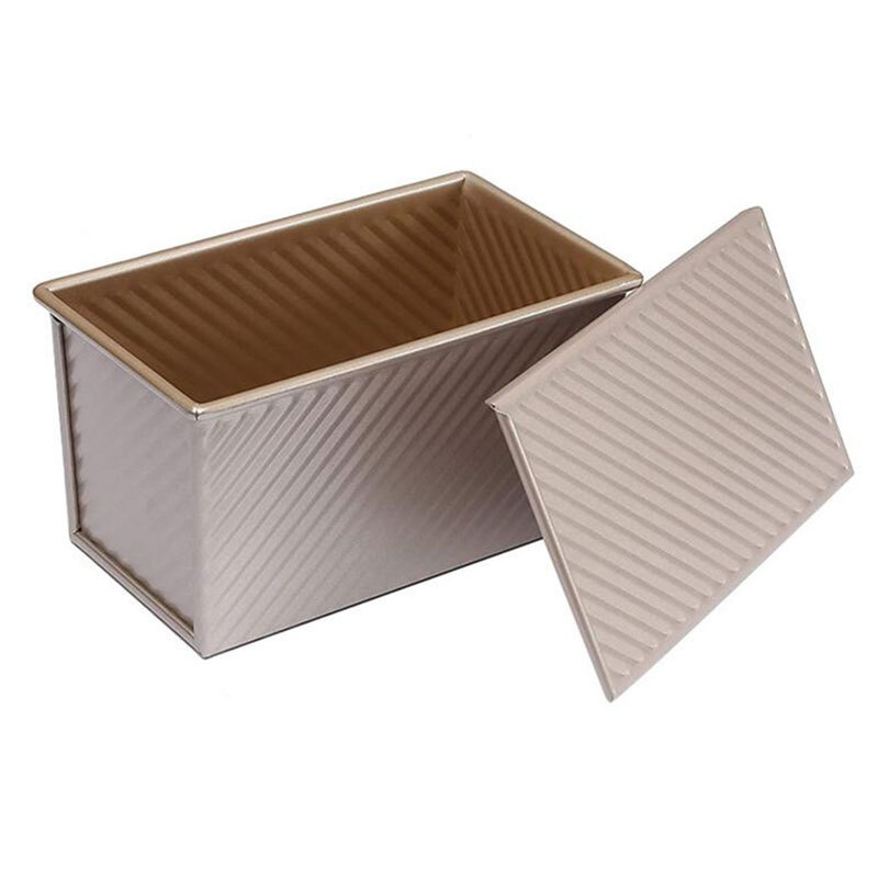 Large Nonstick Rectangle Toast Bread Loaf Tin with Lid Carbon Steel
