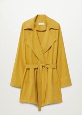 BNWT Mango Women's Short flowy trench Coat Size 8