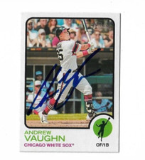 Chicago White Sox  ANDREW VAUGHN  Signed 2022 Topps Heritage Card #266