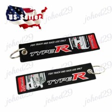 For Jdm Honda Civic Type R Double Side Racing Cell Holders Keychain Keyring 5.7