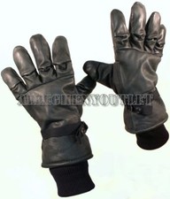 US Military Intermediate Cold Weather Leather GLOVES Water Resist w/ CUFF SMALL