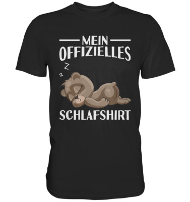 Offizielles Schlafshirt Nachthemd Schlafanzug Pyjama Bär T-Shirt