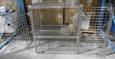 Eagle Group CSC2448-X 27 x 51 x 69 Chrome Mobile Security Cart w/ Double Doors