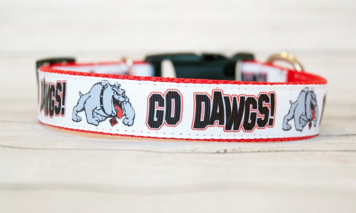 Georgia bulldog dog collar top