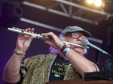 Thijs van Leer of Focus live on stage at High Voltage Festival in  - Old Photo