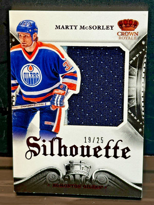 Marty McSorley 2013-14 Crown Royale Silhouette Jumbo GU Patch Prime Oilers /25