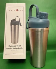 Blender Shaker Bottle 28oz Mixer For Protein Shake & Smoothie, Earthmade Blue