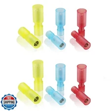 Teansic 100 Pcs Quick Connect andDisconnect Nylon Bullet Connectors Kit,24-16