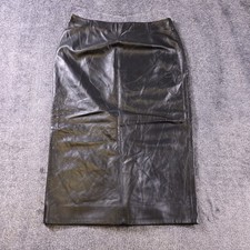 Ralph Lauren Purple Label Curran Nappa Leather Skirt Womens 8 Lambskin 2290