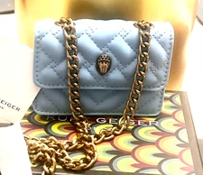  Kurt Geiger Micro Kensington Crossbody Bag -MEASURES 4.5"x 3" BLUE $69
