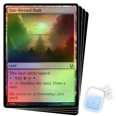 FOIL SUN-BLESSED PEAK X4 Avatar: The Last Airbender TLA Magic MTG MINT CARD