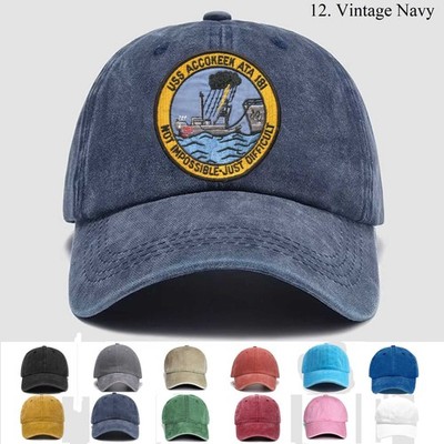 Customized Personalization Embroidered Hat Uss Accokeek Ata-181, Trucker Hat