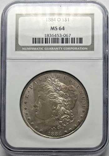1884-O Silver Morgan Dollar Coin MS 64 NGC Certified