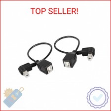 SinLoon USB 2.0 Type-B Printer Cable, 2-Pack USB B Female to Left Angle  Right