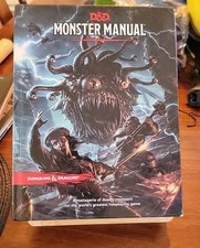 D D 5th Edition Core Rulebook Monster Manual In "Well Read Condition"
