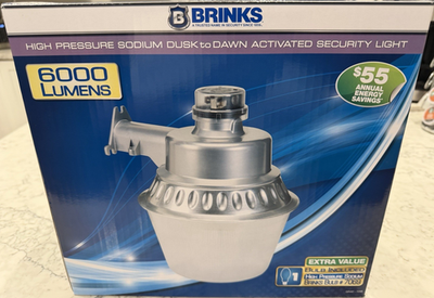 #ad #ad Brinks 6000 Lumen Dusk to Dawn Security Light High Pressure Sodium NIB Open Box $44.99