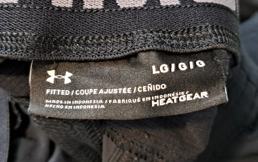 Under Armour Track Pants Mens Large 32x29 Black Fitted Heat Gear Athletic Logo - Image 2 of 4