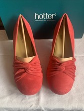 Image of Hotter Shoes Size 7.5 New Suede Comfort Fit Heels