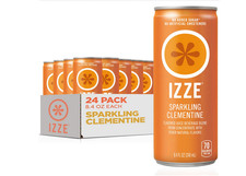 IZZE Sparkling Water Juice Beverage Blend, Clementine 8.4 FL OZ, 24 Cans