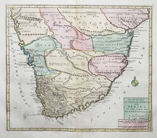 Südafrika South Africa Afrique du Sud Karte carte Kupferstich Tirion 1750