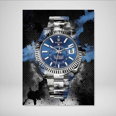 Rolex Sky-dweller inspired Canvas Wall Art Print - Watch Art Poster Print