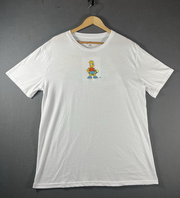 The Simpsons Mens Large Springfield Thrasher Bart Skateboard Shirt 