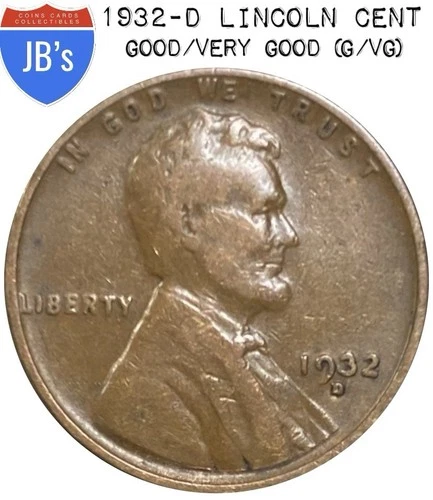 1932-D Lincoln Wheat Cent Penny Good/Very Good (G/VG)