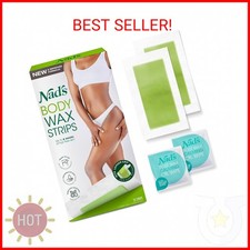 Nad's Body Wax Strips Hair Removal For Women At Home plus 4 Calming Oil Wipes, 2