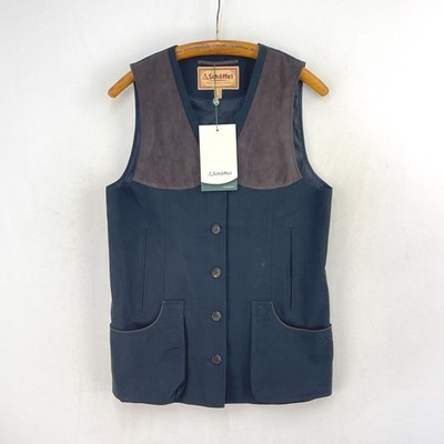 Schoffel Shooting Vest Womens 14 Blue All Season Country Hunting Sporting Gilet