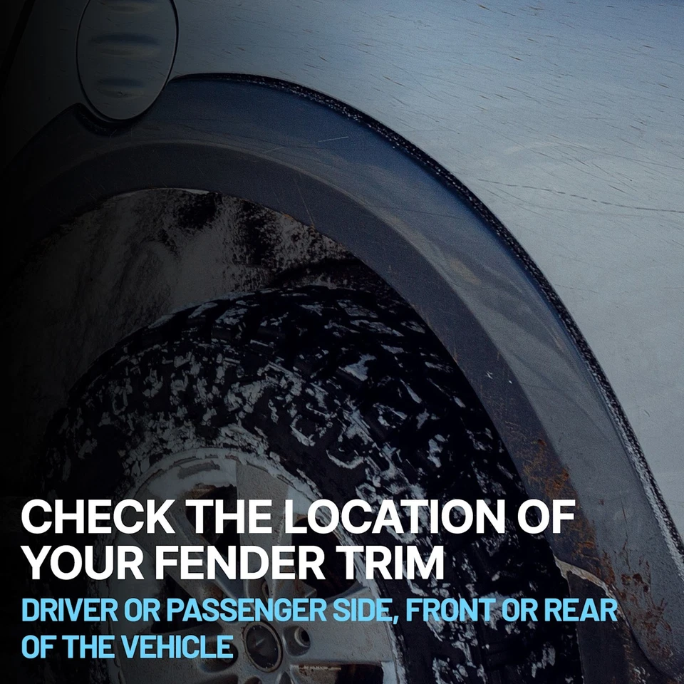 Moldura de moldura de guardabarros para Toyota RAV4 2013-2015 trasera derecha texturizada negra Foto 3 de 4