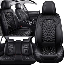 Car seat Covers Fit 95 of Audi Models 2000-2024,Premium Nappa Leather BLACK