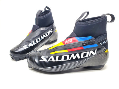 SALOMON S-Lab Carbon 3D SNS PILOT Nordic X-Country Ski Boots Men's US 9 / CM 27