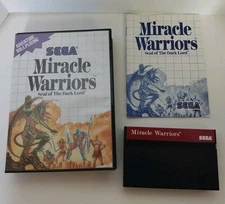 Miracle Warriors: Seal of the Dark Lord Game w/ Manual Sega Master System (SMS)