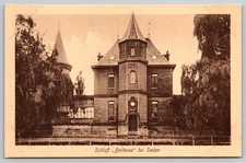 Vintage Schloss Bellevue bei Sedan German Lithograph Postcard