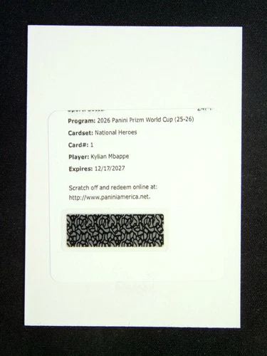 2026 Panini Prizm World Cup Kylian Mbappe #1 France National Heroes Auto #F04