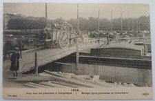 Carte Postale Ancienne Compiègne, Pont Péniche