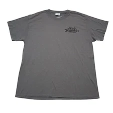 C Port and Company Shirt Mens L Gray Short Sleeve Crew Neck Graphic Tee