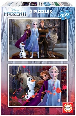 Educa Puzzle 2 x 100 Teile, Die Eiskönigin Ii, Disney, ab 6 Jahre