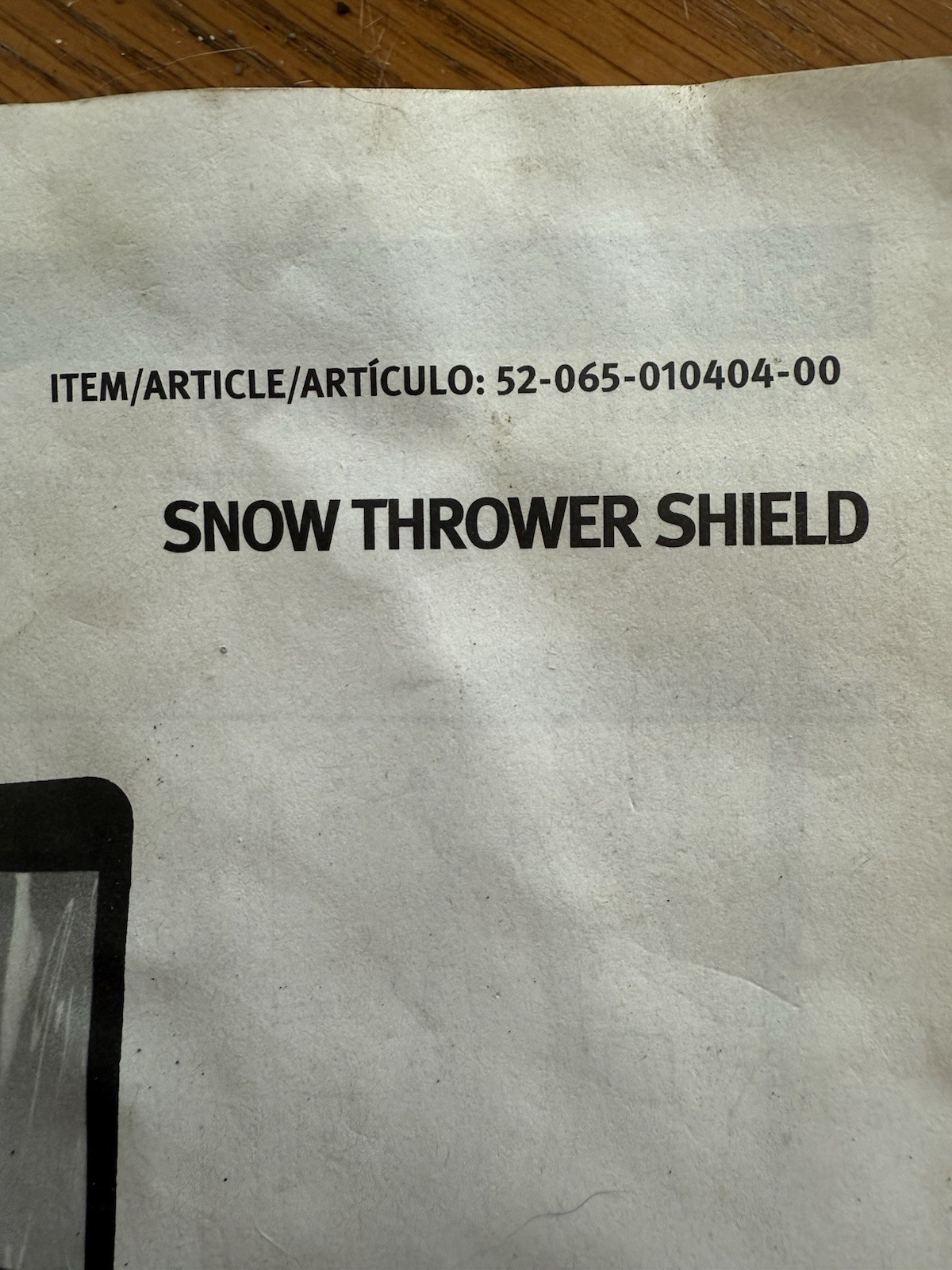 Classic Accessories Snow Thrower Shield Item #52-065-010404-00