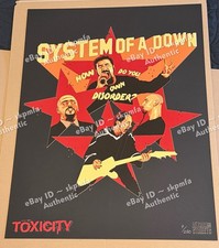 SYSTEM OF A DOWN Poster Toxicity 25 LA Pop Up  OFFICIAL Merch #/250 Embossed