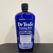 Dr Teal's Foaming Bath Snowy Night Epsom Salt Valerian Root 34 fl oz