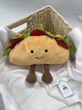 Jellycat Amuseable Taco Plush Toys Brand New With Tags + Dust Bag Free Shipping