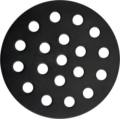 Round Cast Iron Fire Grate BBQ High Heat Plate for Large Big Green Egg Bottom...